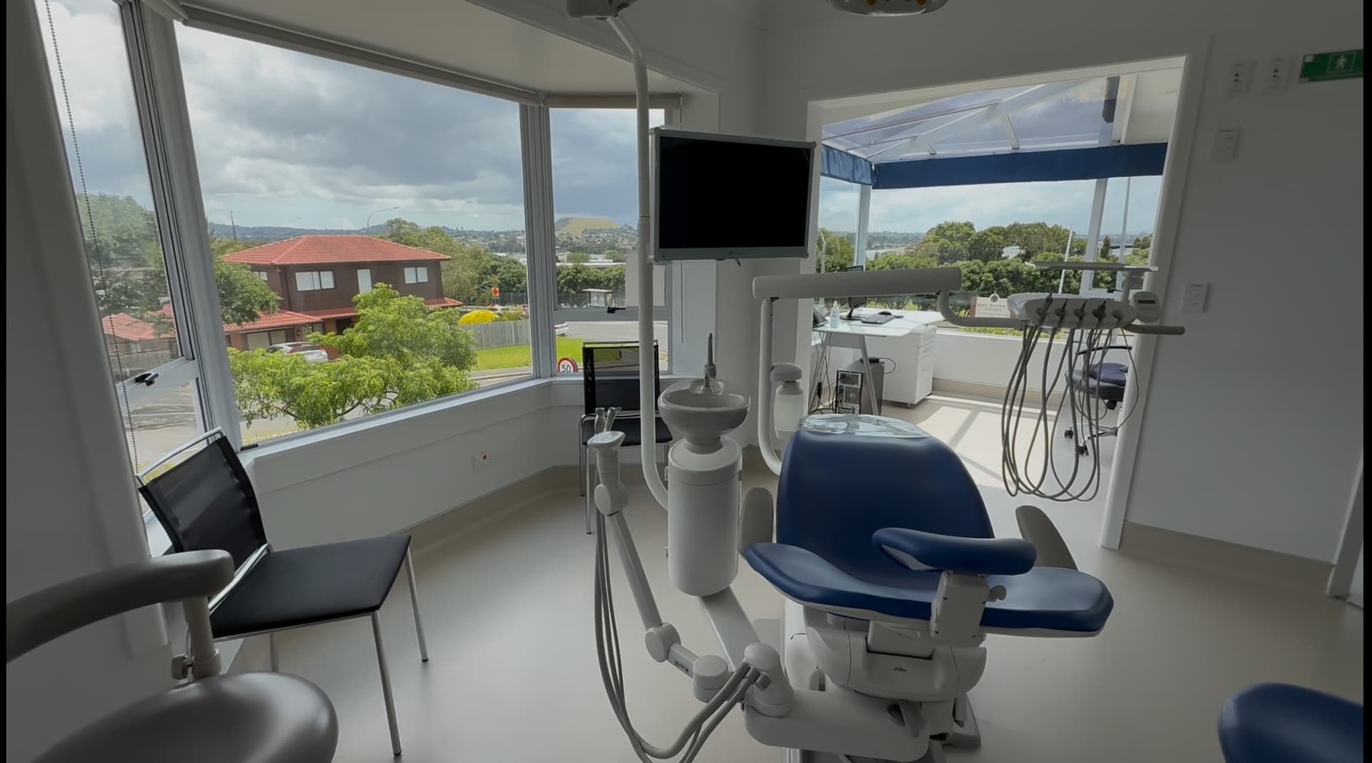 Modern dental clinic interior with natural light
